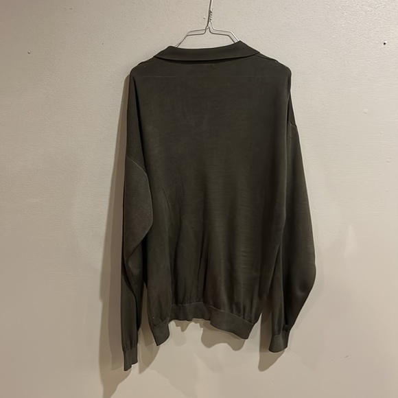 BARRY BRICKEN 100% silk men’s cardigan, size Extra Large. - Picture 2 of 3